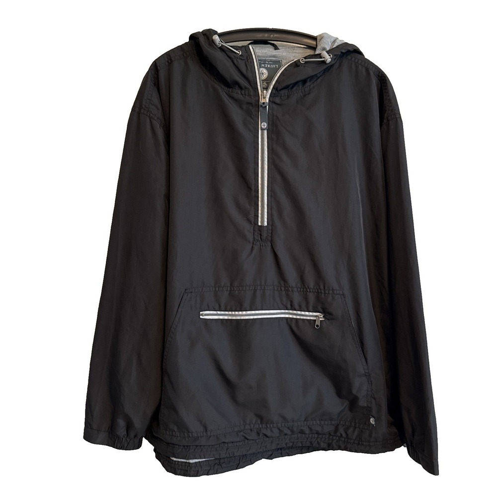 Lauren James Womens XXL Hooded Anorak Jacket Lightweight Pullover Layers Casual